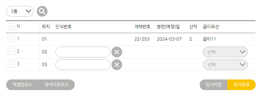RFID 인식기를 통한 개체 급이기 위치 입식